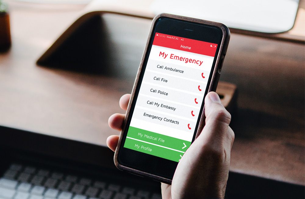 Responsive, Tauranga digital design agency. Client project  - My Emergency App, Graphic Design, app UI design, app home screen