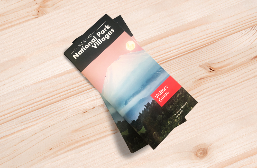 Responsive, Tauranga digital design agency. Client project  - National Park Village Brochure, Graphic design & print, graphic design, brochure cover