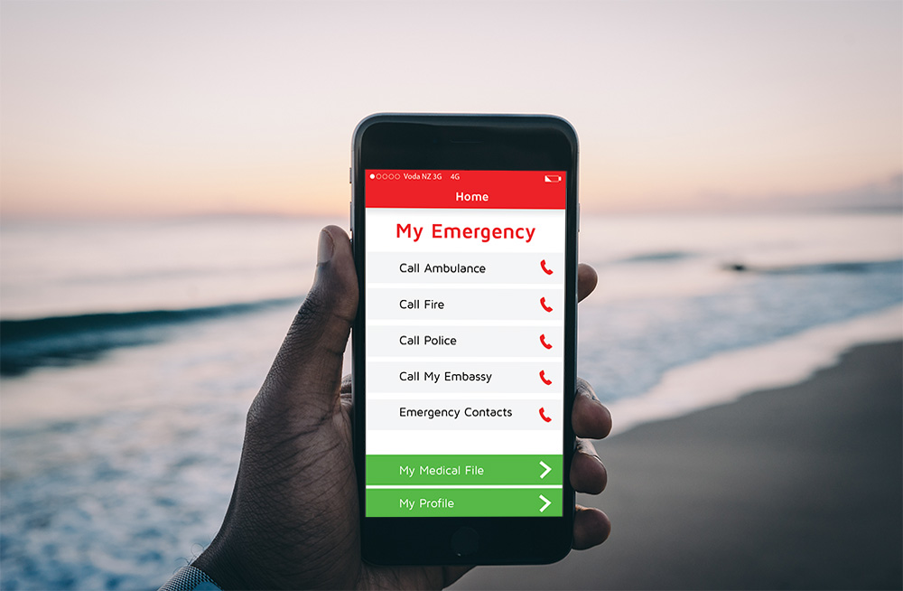 Responsive - client UI design project, My Emergency App