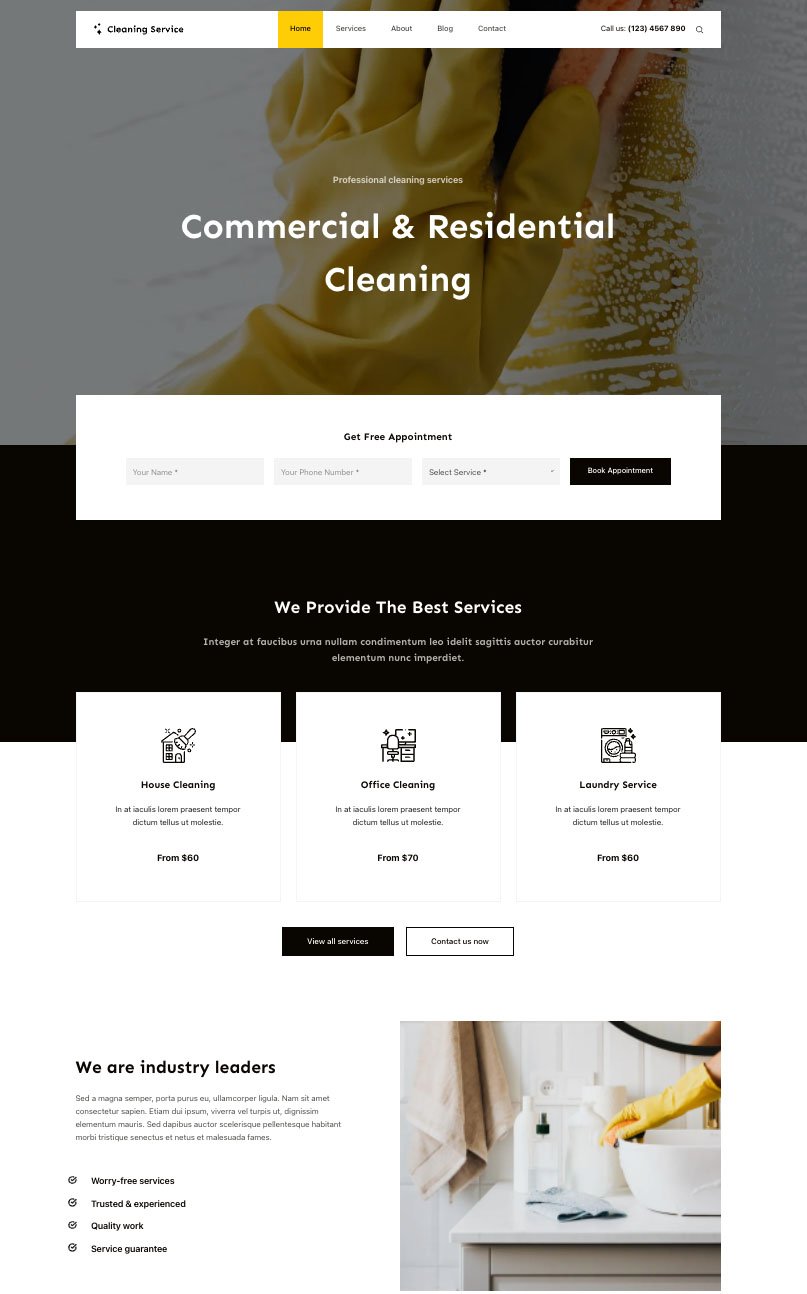 Cleaning Service starter theme