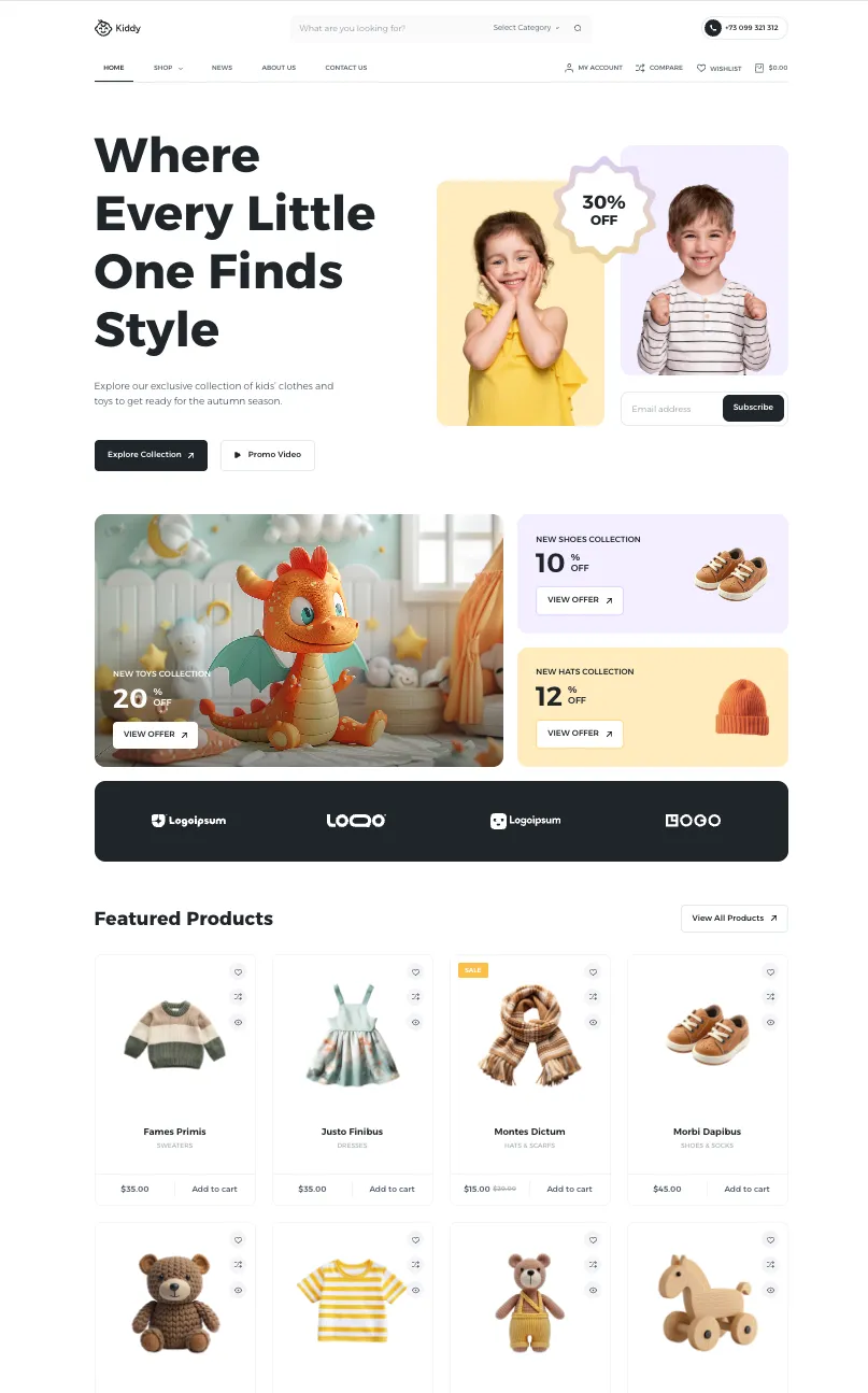 Kiddy starter theme