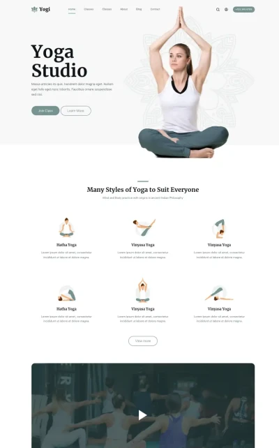 Yogi starter theme