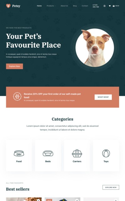 Petsy starter theme
