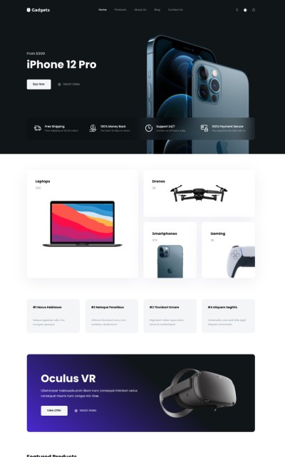 Gadgets starter theme