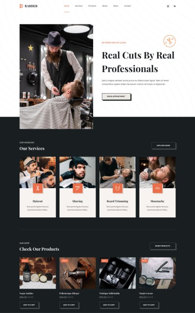 Barber Shop starter theme