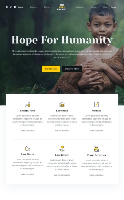 Charity starter theme