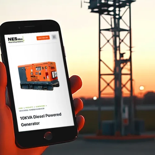 Responsive, Tauranga digital design agency. Client project  - NES Hire, Website development, web hosting