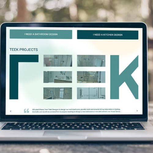 Responsive, Tauranga digital design agency. Client project  - Teek Design, Website design & development, web hosting