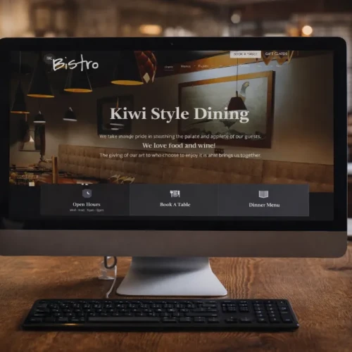 Responsive, Tauranga digital design agency. Client project  - The Bistro, Website development, web hosting