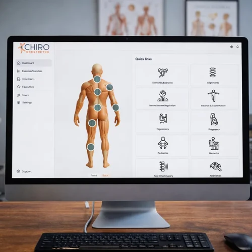 Responsive, Tauranga digital design agency. Client project  - CHIROExestretch, Custom SaaS application