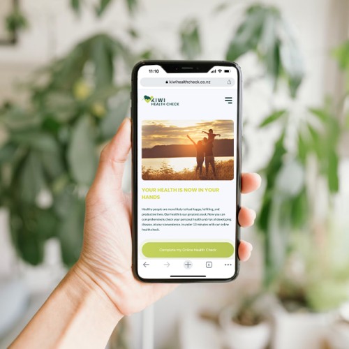 Responsive, Tauranga digital design agency. Client project  - Kiwi Health Check, Custom SaaS application, web hosting, graphic design