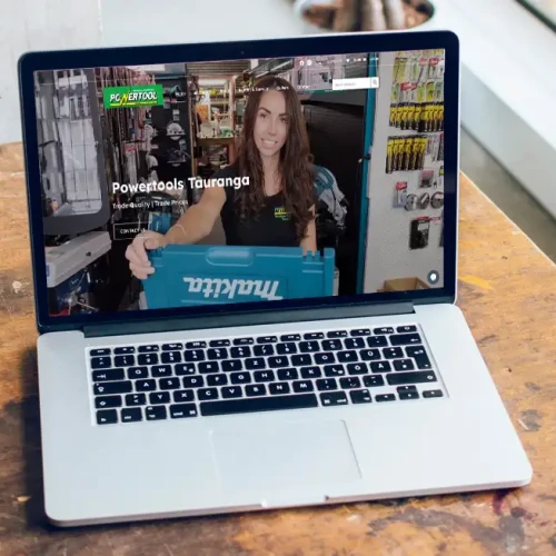 Responsive, Tauranga digital design agency. Client project  - Powertools Tauranga, Website development, web hosting