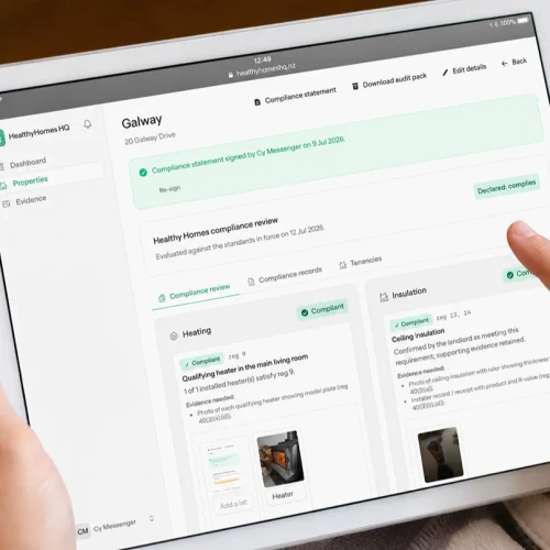 Responsive, Tauranga digital design agency. Client project  - HealthyHomes HQ, Custom SaaS application