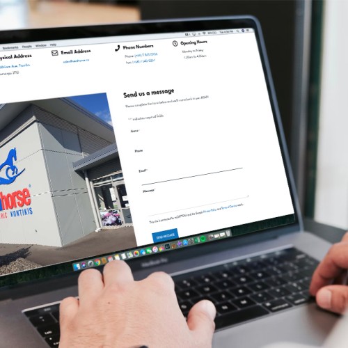 Responsive, Tauranga digital design agency. Client project  - Seahorse Electric Kontikis, Website development, web hosting