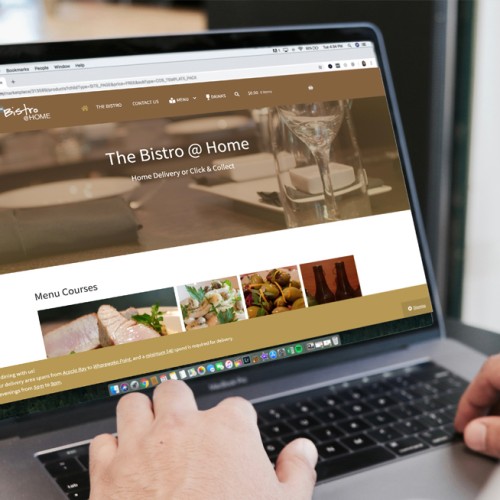 Responsive, Tauranga digital design agency. Client project  - The Bistro @ Home, Website development, eCommerce, web hosting