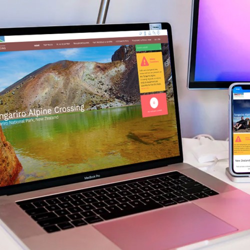 Responsive, Tauranga digital design agency. Client project  - Tongariro Crossing, Website design & development, web hosting