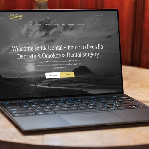 Responsive, Tauranga digital design agency. Client project  - ER Dental Group, Website development, web hosting