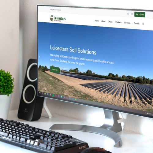 Responsive, Tauranga digital design agency. Client project  - Leicesters Soil Solutions, WordPress theme development