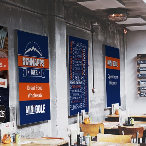 Responsive, Tauranga digital design agency. Client project  - Schnapps Bar, Graphic design