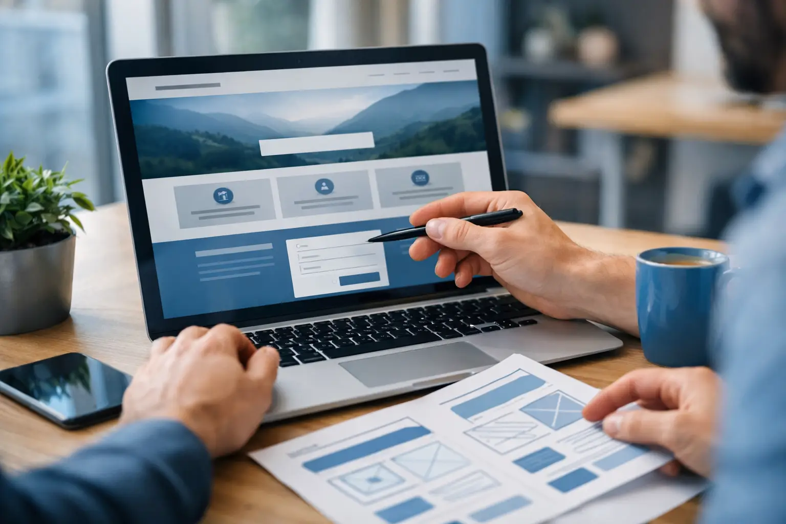 Responsive, Tauranga digital design studio - Blog post, Website Homepage Layout for More Enquiries